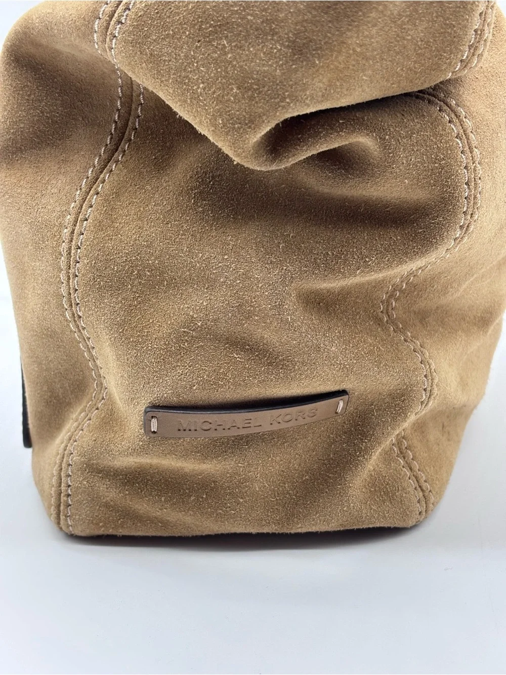 Michael Kors Lena Slouchy Suede Hobo Bag - Camel/Brown
